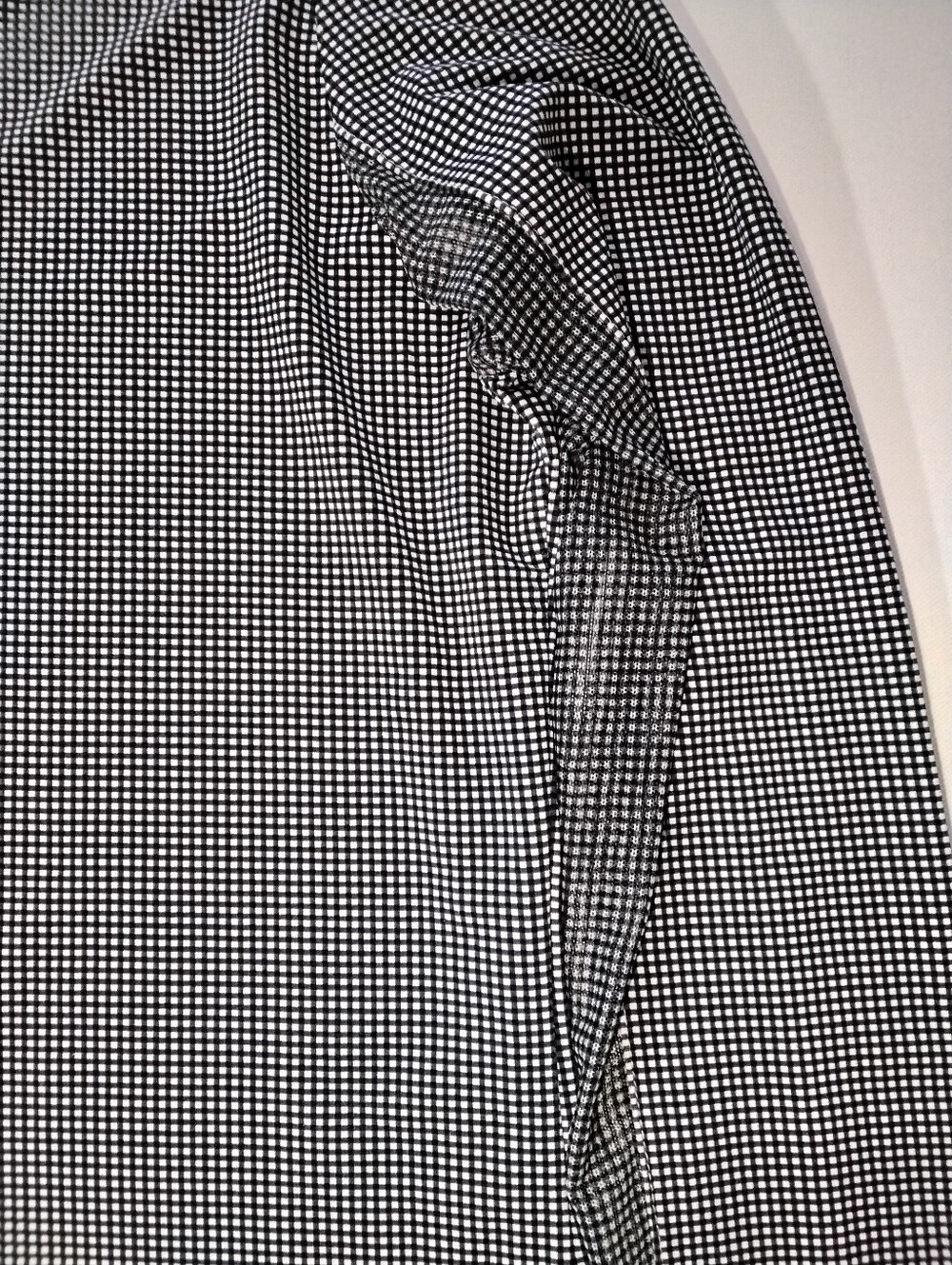 IBKUL 1/4 Zip Pullover Womens Small Black White Gingham Cooling Mesh Quick Dry - Picture 6 of 8